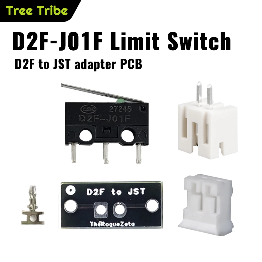 

Tree Tribe D2F to JST adapter PCBs for ERCF V3 making it easier to integrate mechanical switches into devices such 3D printers