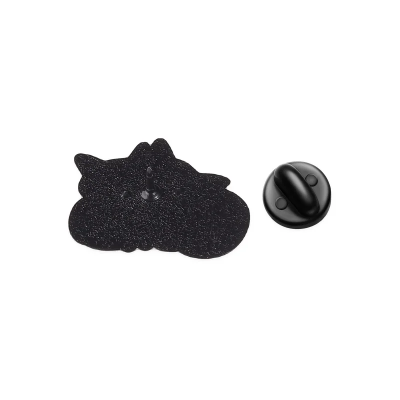 Fierce Cat Emaille-Anstecknadel: Katze beißt den Schwanz der Katze, Cartoon-Stil, niedliche kämpfende Katzen-Brosche, Reversnadel, Schmuck, Valentinstagsgeschenke – Detail 2