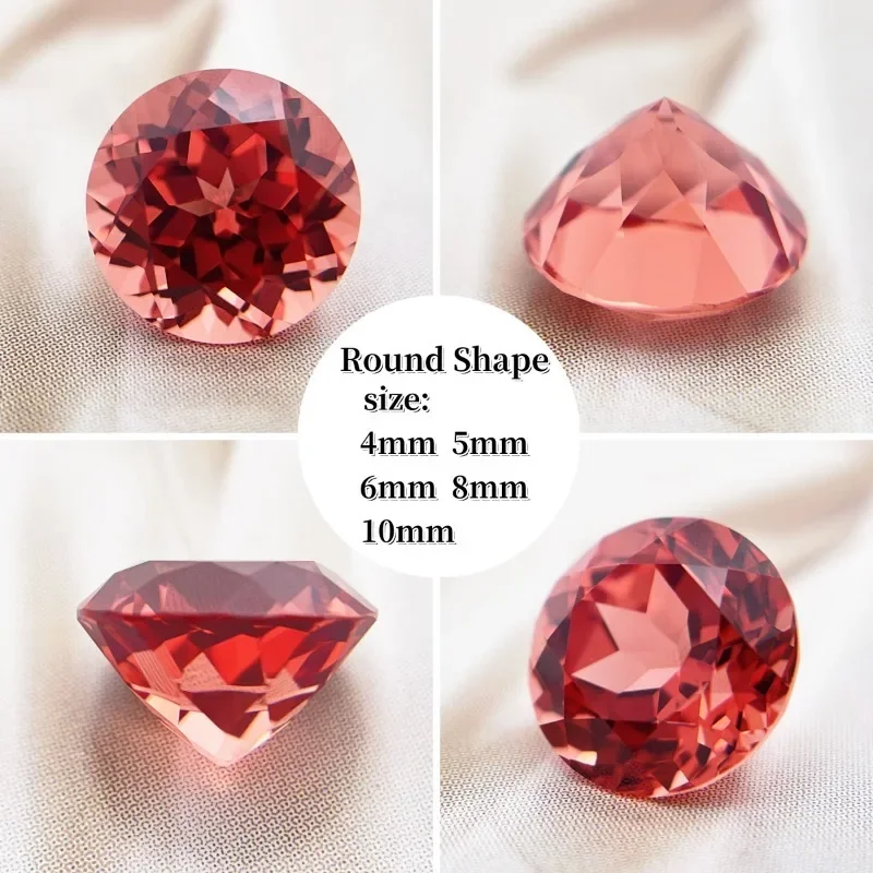 

New Lab Grown Padparadscha Fire Lotus Color Gemstone for DIY Jewelry Making Rings Pendant Materials Selectable AGL Certificate