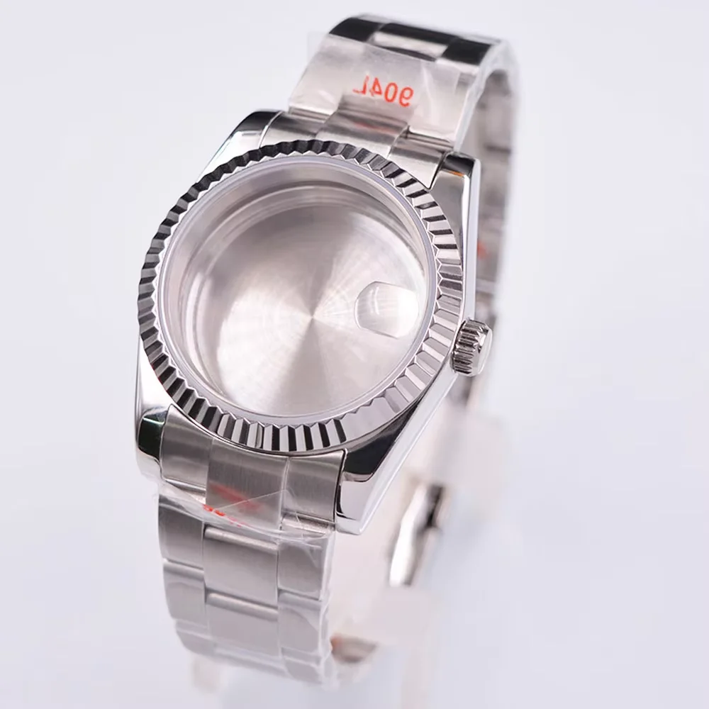 36MM/39MM Watch Case Fit NH35 NH36 PT5000 ETA2824 2836 DG2813 3804 Miyota 8205 8215 821A movement steel bracelet sapphire glass