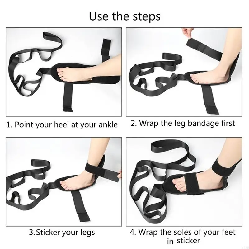 

X7JD Hamstring Stretcher Stretching-Bands Calf Stretcher Ligament Stretching Belt