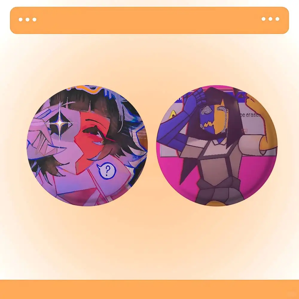 Ena الرسم الاصطناعية المطر روك شارات زر دبوس بروش اليدوية للملابس شارة ظهره اكسسوارات الديكور #2