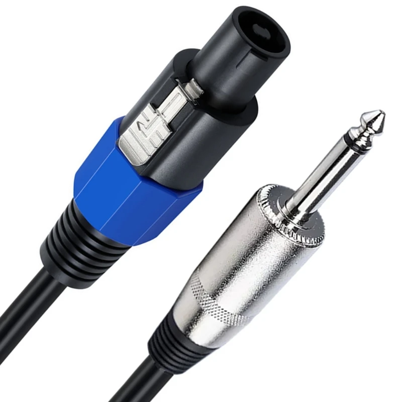 Cable altavoz QX2B Speakon resistencia a TS 1/4 pulgada, perfecto para altavoces escenario y subwoofers,