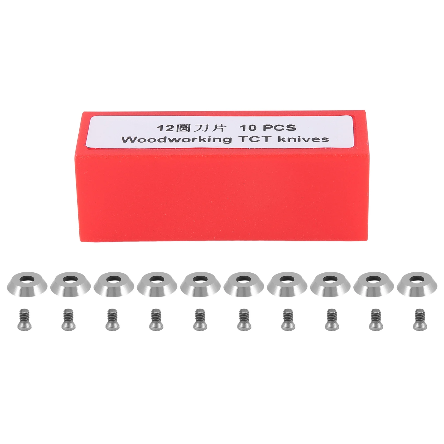 A75K Ci3 Round 12X2.5mm Carbide Inserts Cutters Knives Replacement Blade Fit for DIY Lathe Wood Turning Finisher Tool 10Pcs