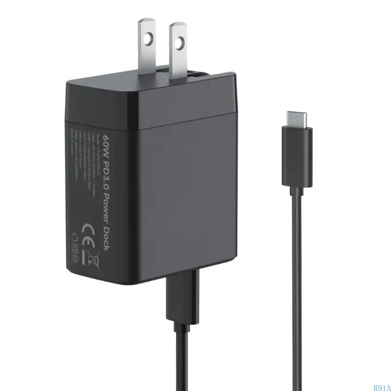 

Док-станция для зарядки R91A мощностью 60 Вт с портом USB3.0/Type-C 4K и частотой 60 Гц для ТВ-порта