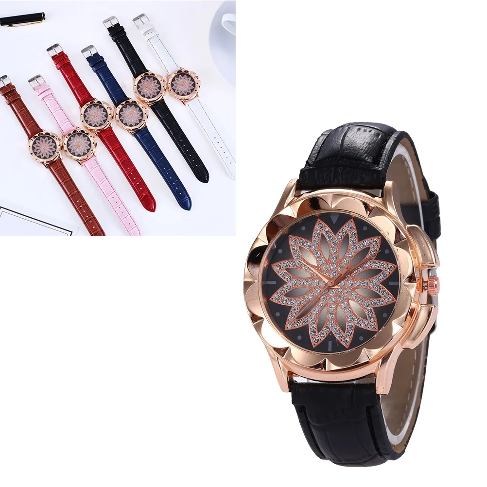 

Elegant Quartz Watch Women Wristwatch Fashionable Design for Lady Women's Rhinestone