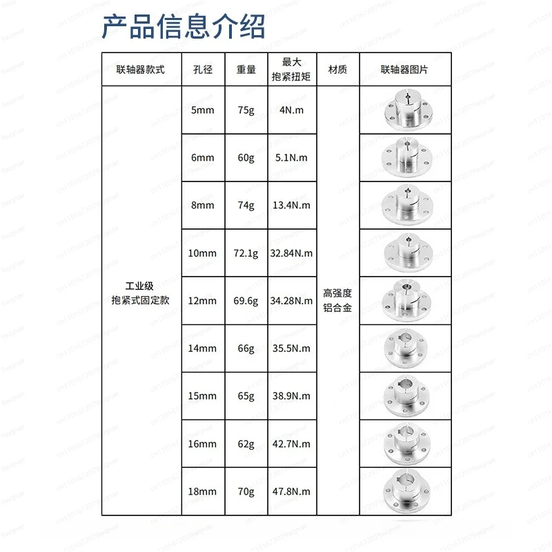 Flange coupling aluminum alloy inner diameter with keyway aluminum alloy omnidirectional wheel wheat wheel high quality 6061