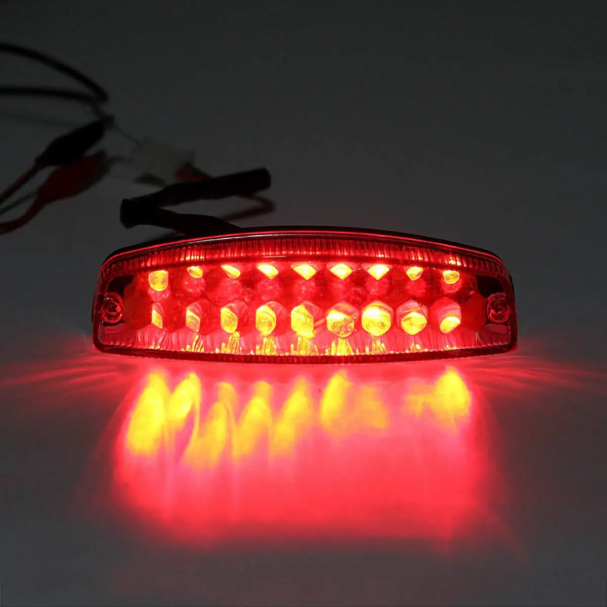Motorcycle Red LED Rear Lamps Taillight Brake Lights For 50 70 110 125cc ATV Quad Kart TaoTao Sunl Chinese Motorbike Light image 3
