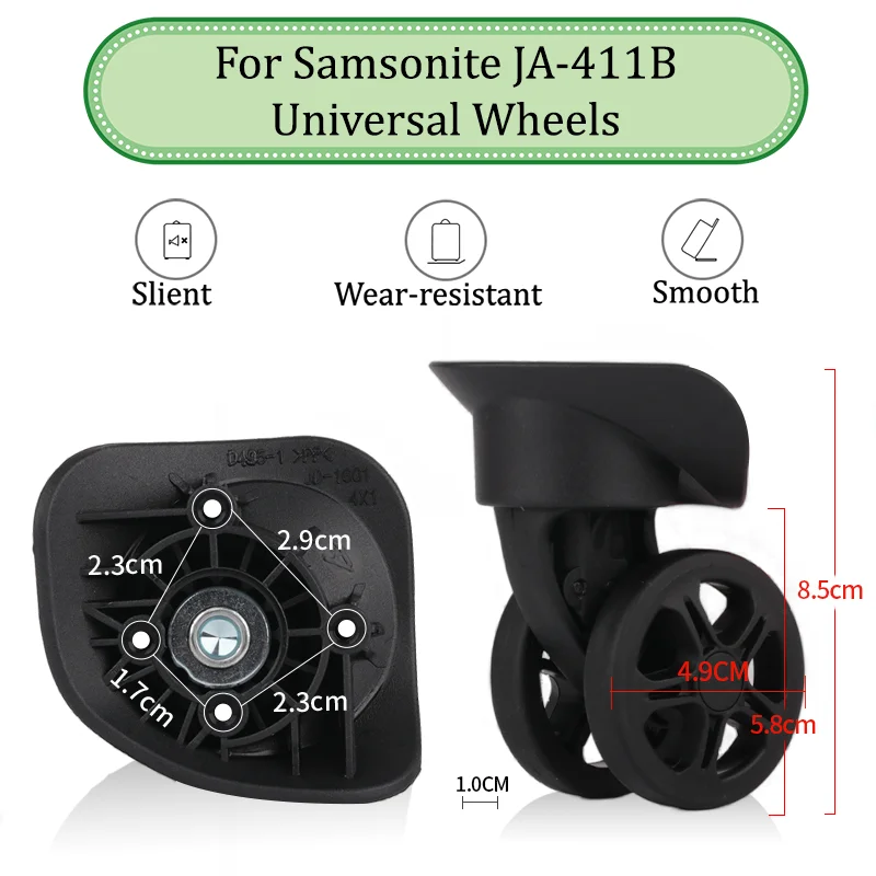 

Suitable For Samsonite JA-411B Universal Wheel Brand Luggage Accessories Suitcase Wheels Replacement Silent Wear-resistant