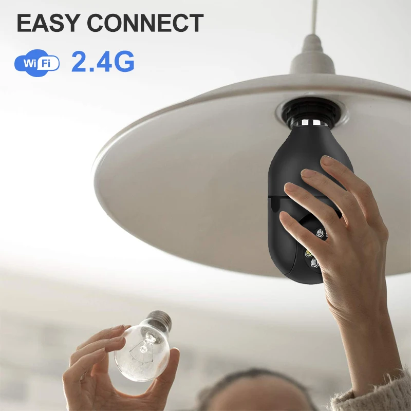 كاميرا مراقبة لمبة تتبع الإنسان التلقائي كامل اللون للرؤية الليلية مراقبة الأمن الداخلي كاميرا واي فاي كاميرا IP المنزل الذكي #5