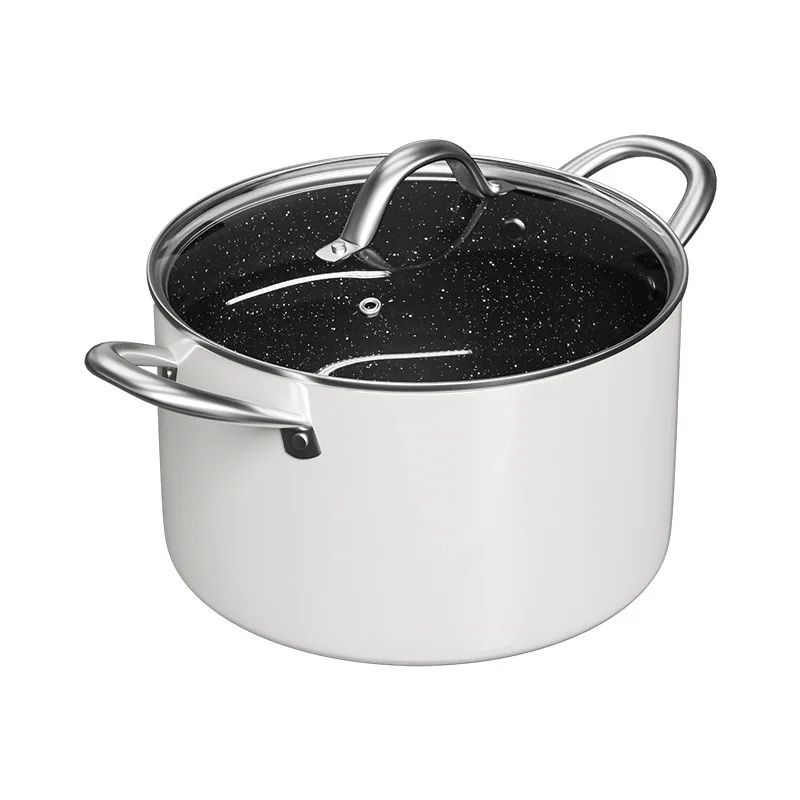 LH uncoated ceramic small milk pot frying non-stick steamer soup pot cooking instant noodles