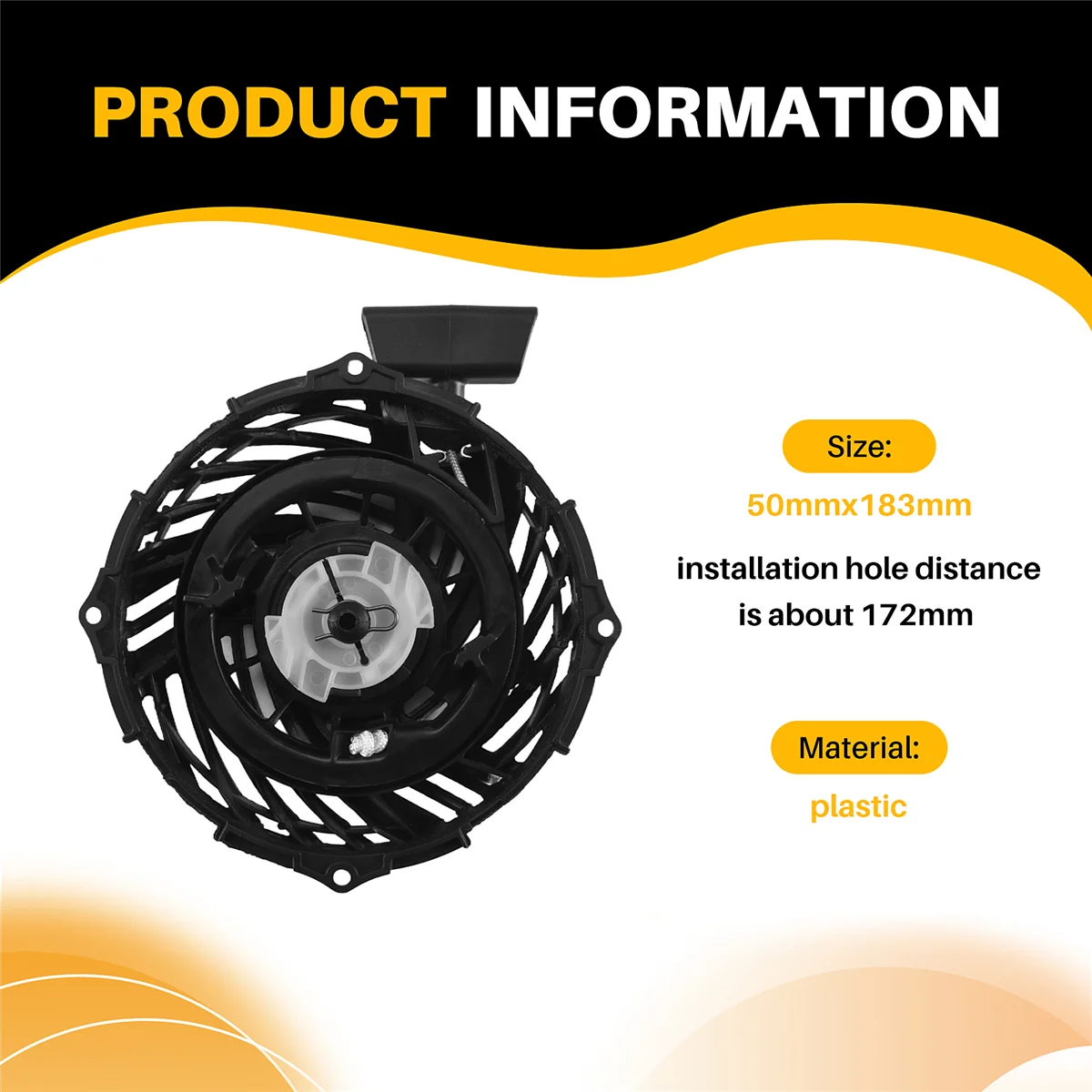 Recoil Pull Starter Assembly Power Engine Machine Tools Lawn Mower Parts Compatible for Briggs Stratton 590588 500EB84B