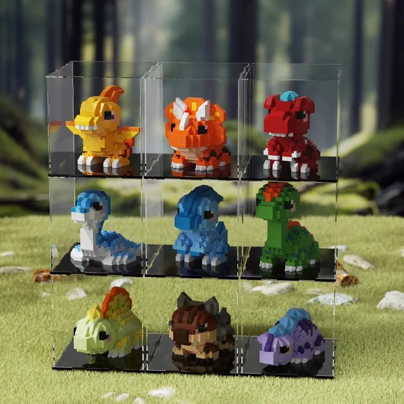 

MOC динозавры Юрского периода микро строительные блоки комплект мультяшные животные кирпичи головоломки игрушки для детей подарок