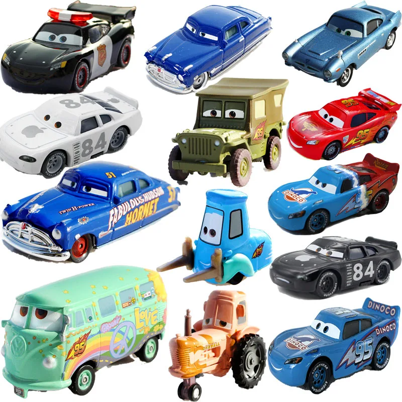 

Disney Cars Flash McQueen легкосплавный автомобиль McQueen Uncle MAC King Road Bully Cop Long Mater детская игрушка в подарок Рождественский подарок