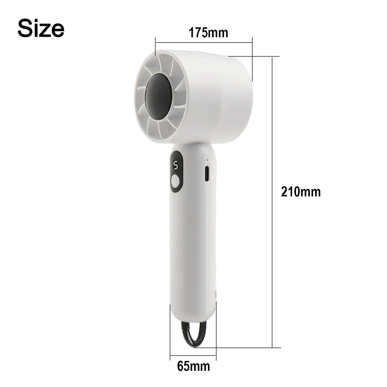 

USB Cable Mini Turbo Fan Cooling Portable Small Air Fan Ultra High Speed 145*95*42mm Blue Large-capacity Battery