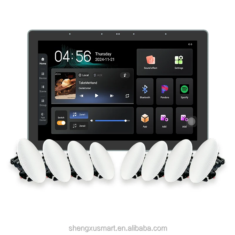

Tuya Smart Home Gateway With 8-Channel Background Audio System Two Zone Feature