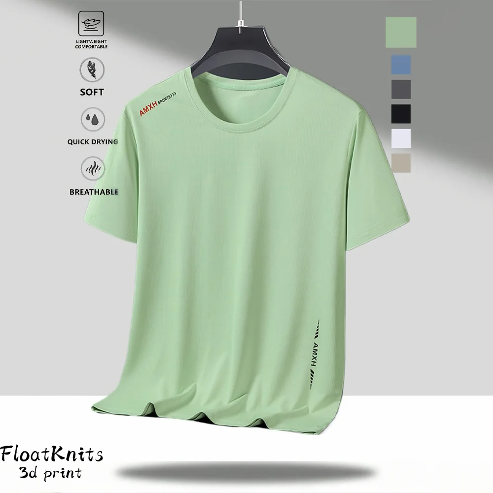 

Summer Minimalist Men's Clothing Fashion O-Neck Short Sleeve Tee Simple Graphic T Shirts Quick-Drying T-Shirt Men Gym Clothing
