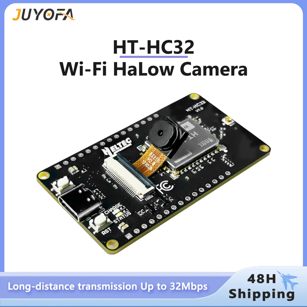 HT-HC32 Heltec Wi-Fi HaLow Camera Set ESP32-S3 Development Board Wi-Fi BLE Ethernet 1~2km Long Range Wireless Access IoT Device