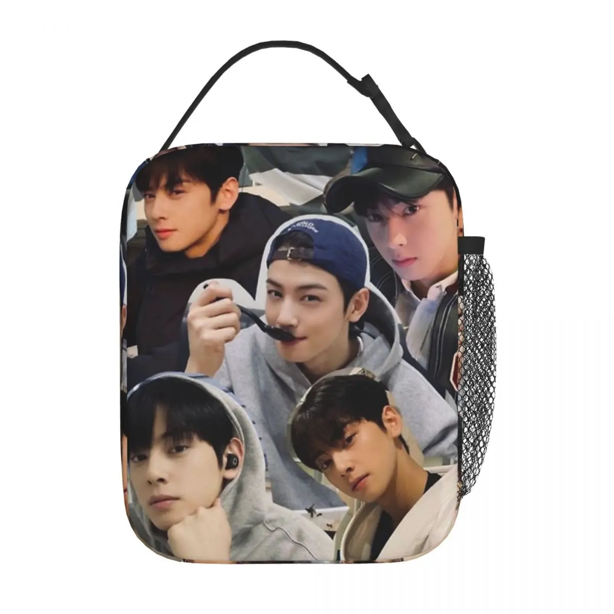 

CHA EUN WOO Kpop ASTRO Idol Thermal Insulated Lunch Bags for Work Portable Bento Box Thermal Cooler Lunch Box