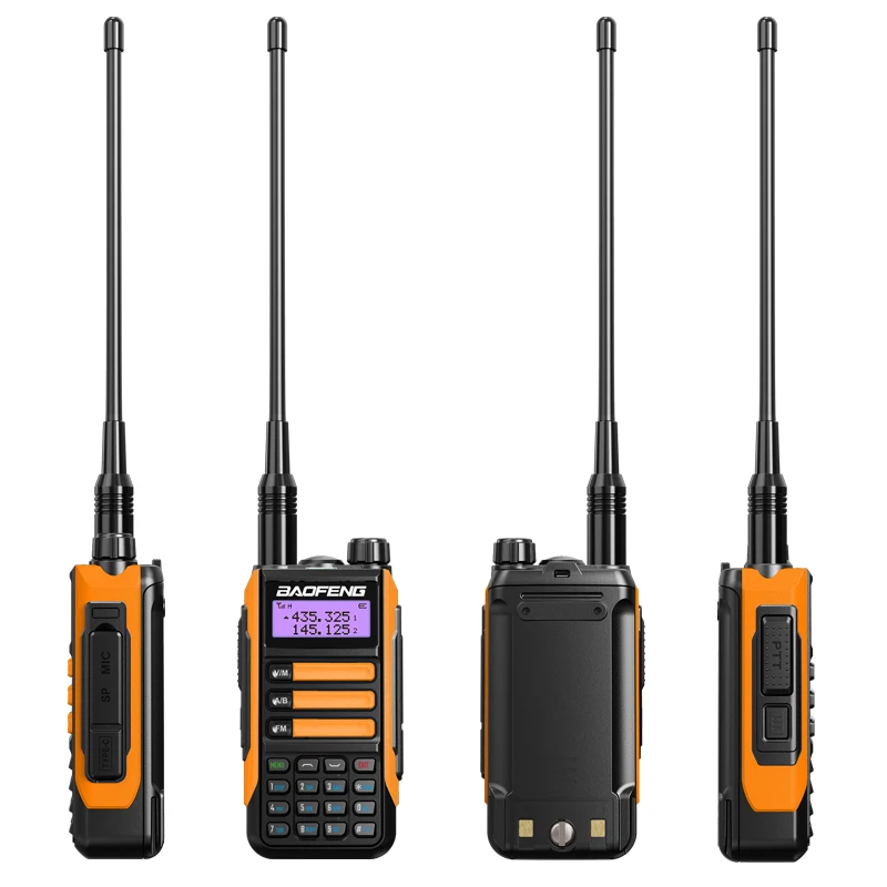 2PACK Baofeng UV 16 Plus True 10W Professional Walkie Talkie Long Range 50km Receiver Dual Band Two Way Radio CB FM Transceiver