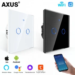 EU Smart Switches 1/2/3Gang Work With Tuya Smart Life Wifi Touch Light Switch Wall Sensor Switches Alexa Google Home 433RF