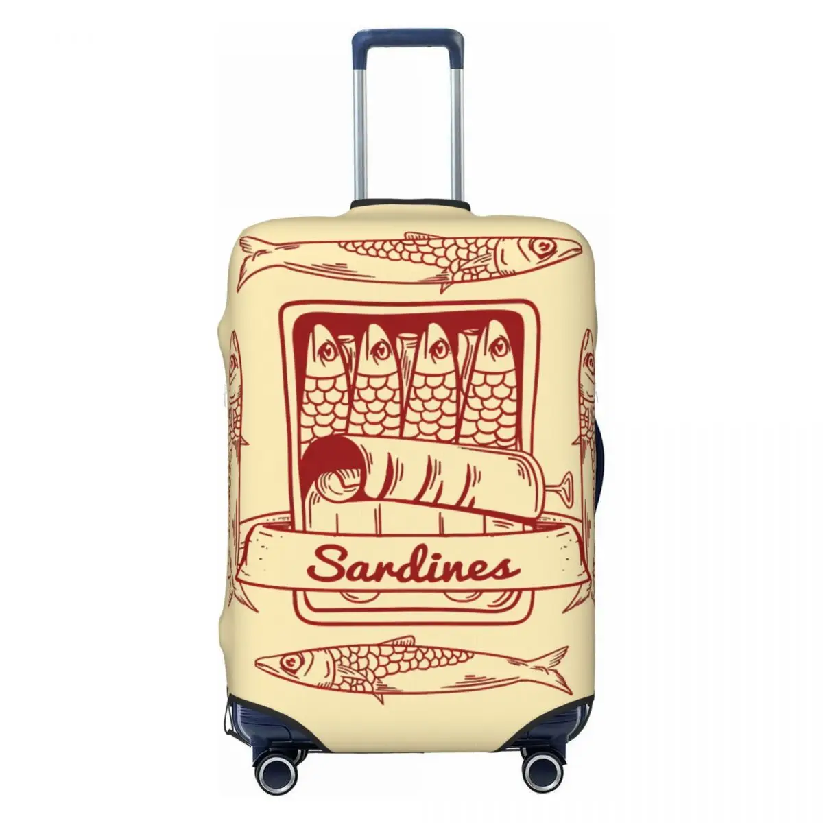 

Sardines In A Tin Suitcase Cover Travel Protection Vacation Fun Luggage Accesories