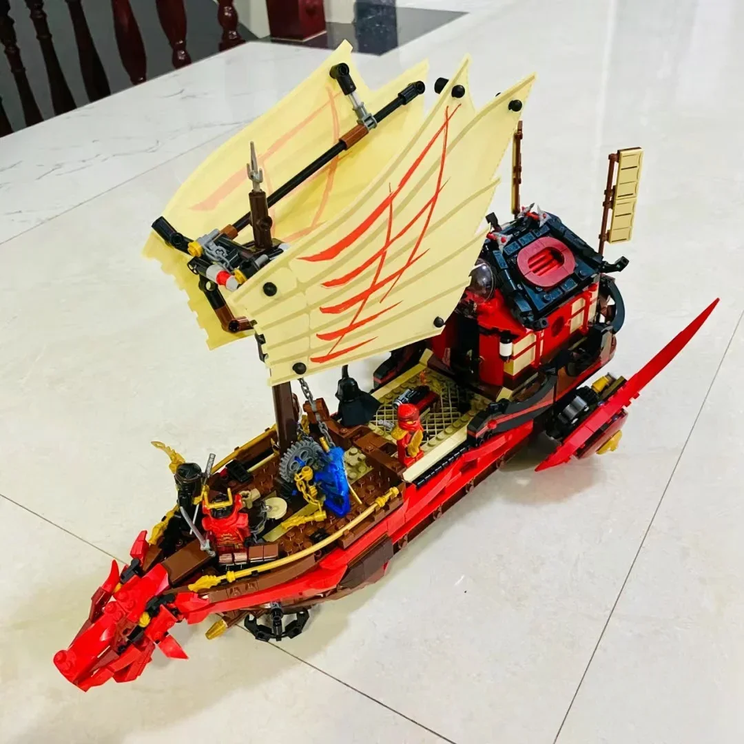 All Series Destiny's Bounty Ship Model Building Blocks Fit 70618 71705 70738 Bricks Toys for Birthday Gift