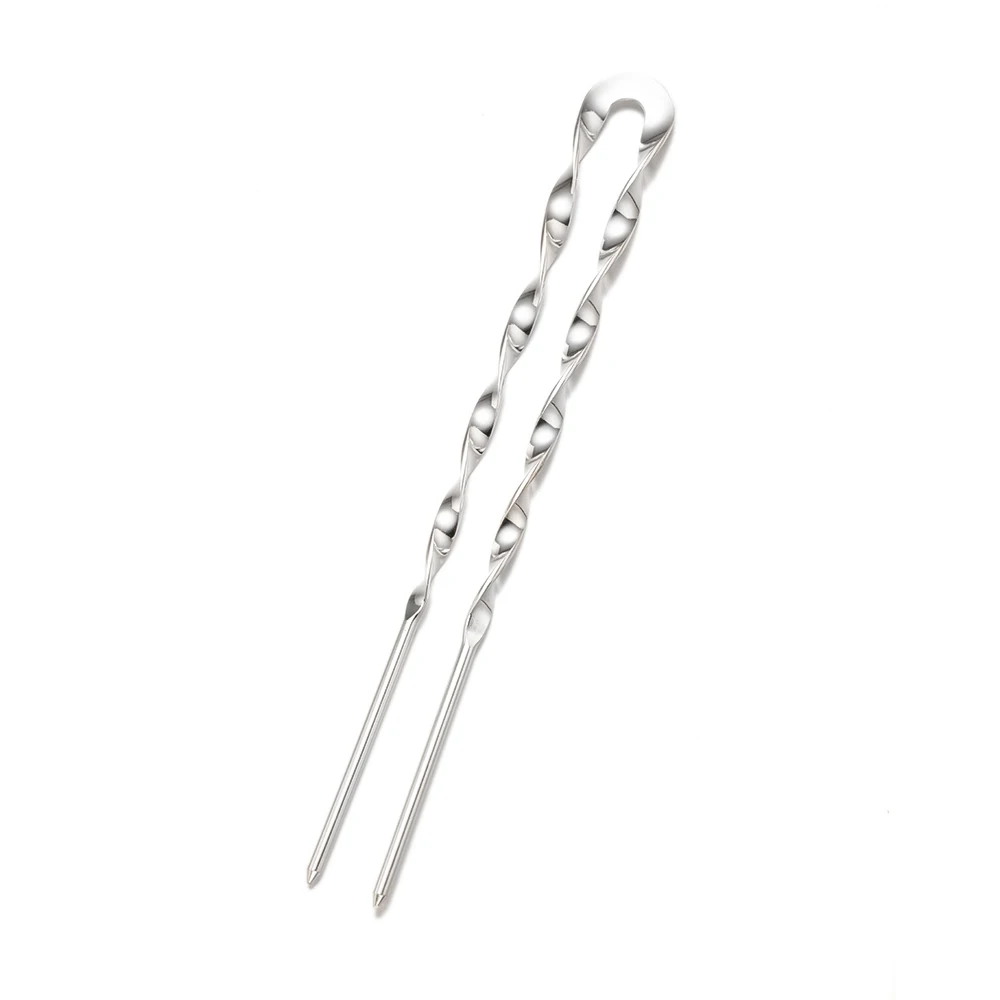 1/5Pcs Metall Französisch U-Förmigen Haar Gabel Elegante Lange Dicke Haar Hochsteckfrisur Dutt Einfache Haarnadel für Frauen Mädchen Haar Schmuck Zubehör – Detail 2