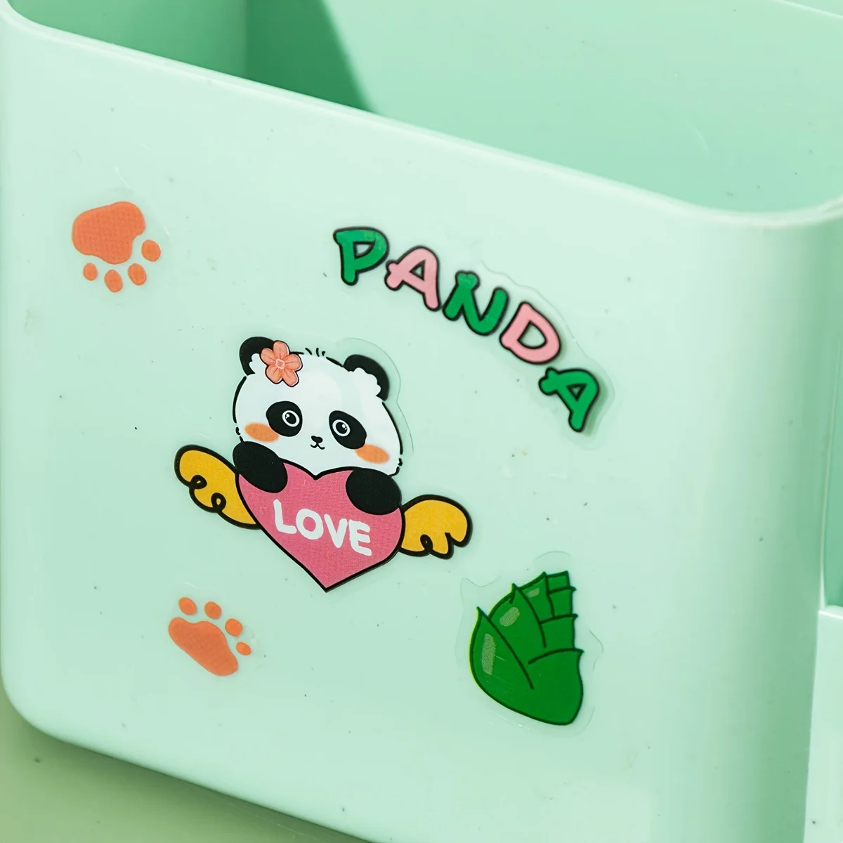 منظم ملفات سطح المكتب ذو 4 فتحات على شكل باندا مع قابل للفصل - حامل مستندات صينية حرف A4 من مادة البولي بروبيلين لتخزين المكتب #3