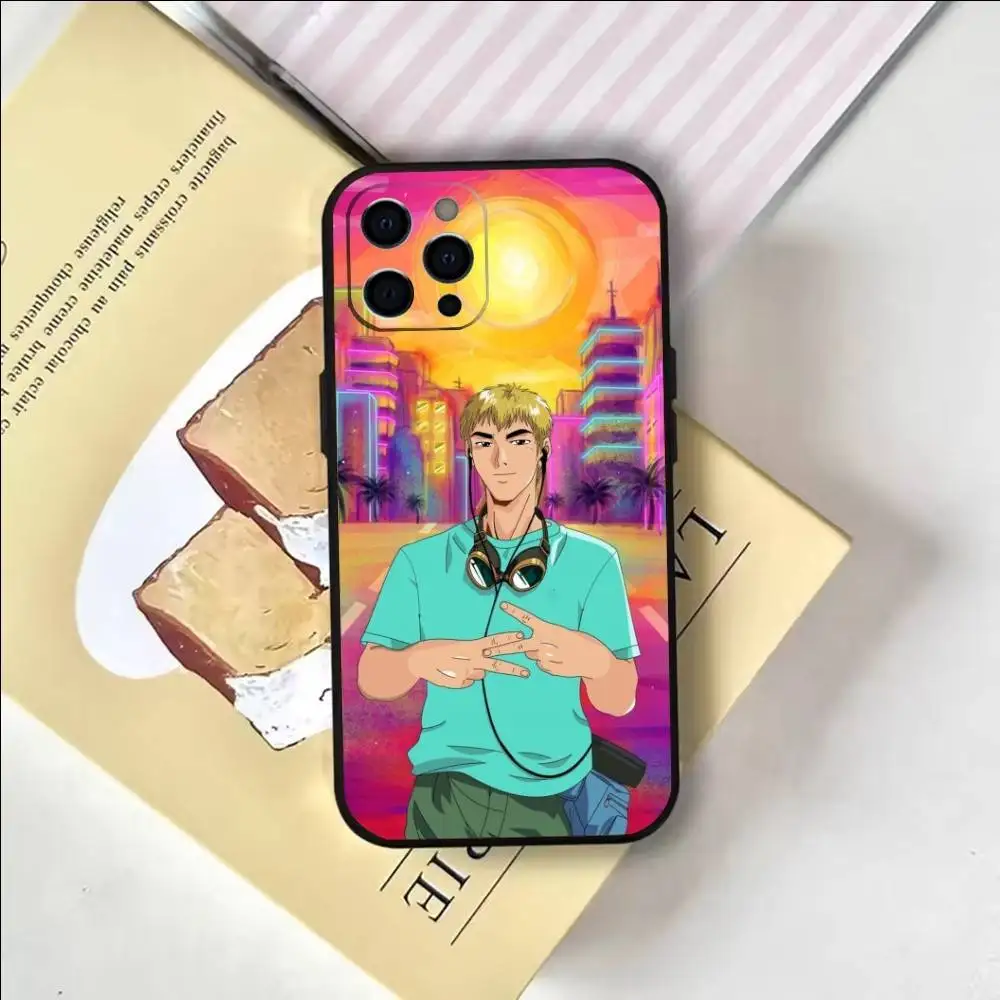 حافظة هاتف G-Great T-Teacher Onizukas لهاتف iPhone17,16,15,14,13,12,11 Plus، Pro Max غطاء أسود ناعم #2