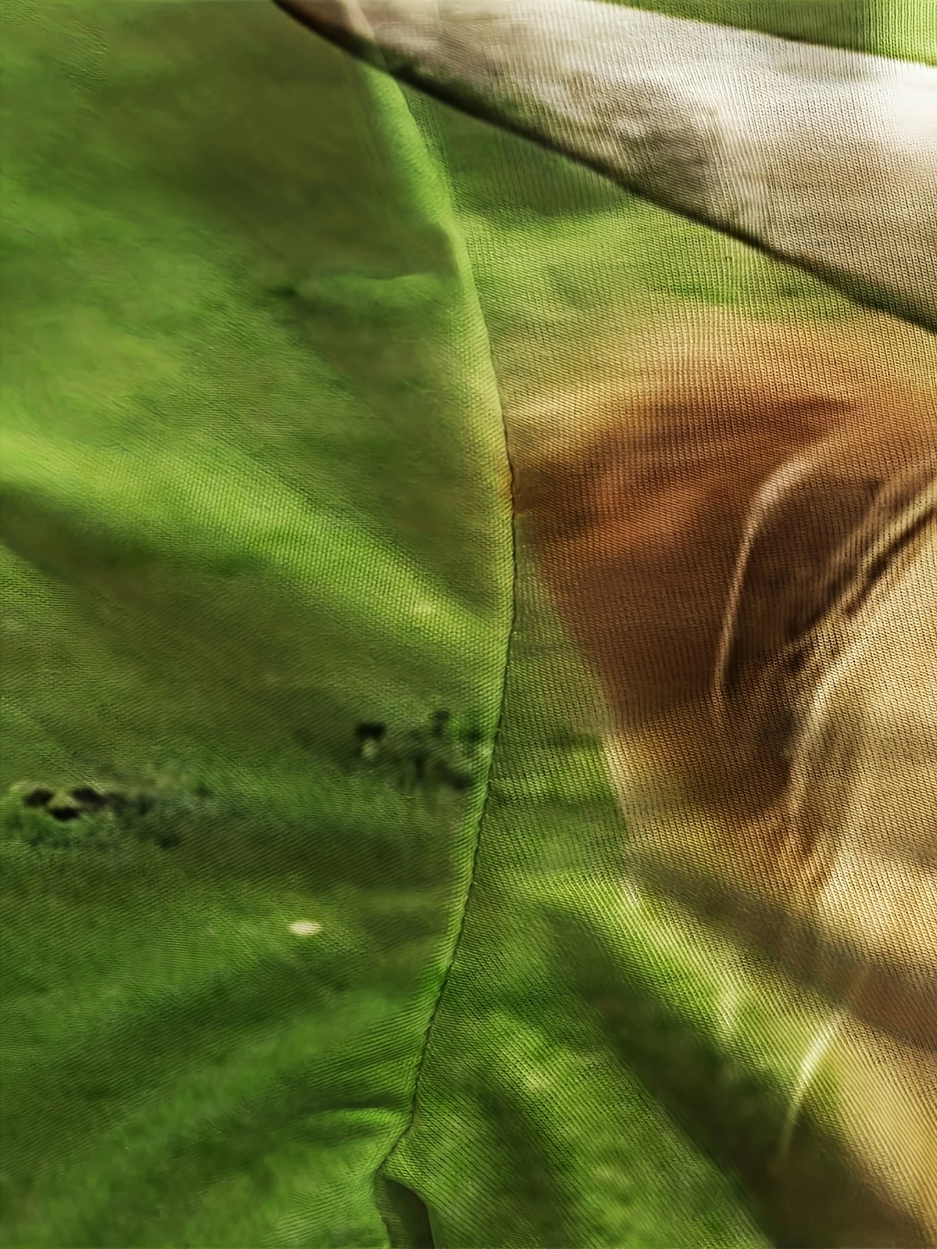 تي شيرت رجالي برسومات بقرة هايلاند مقاس كبير - ملابس شارع كاجوال ومثيرة، أخضر مع طباعة بقرة واقعية، كم قصير، مستدير N