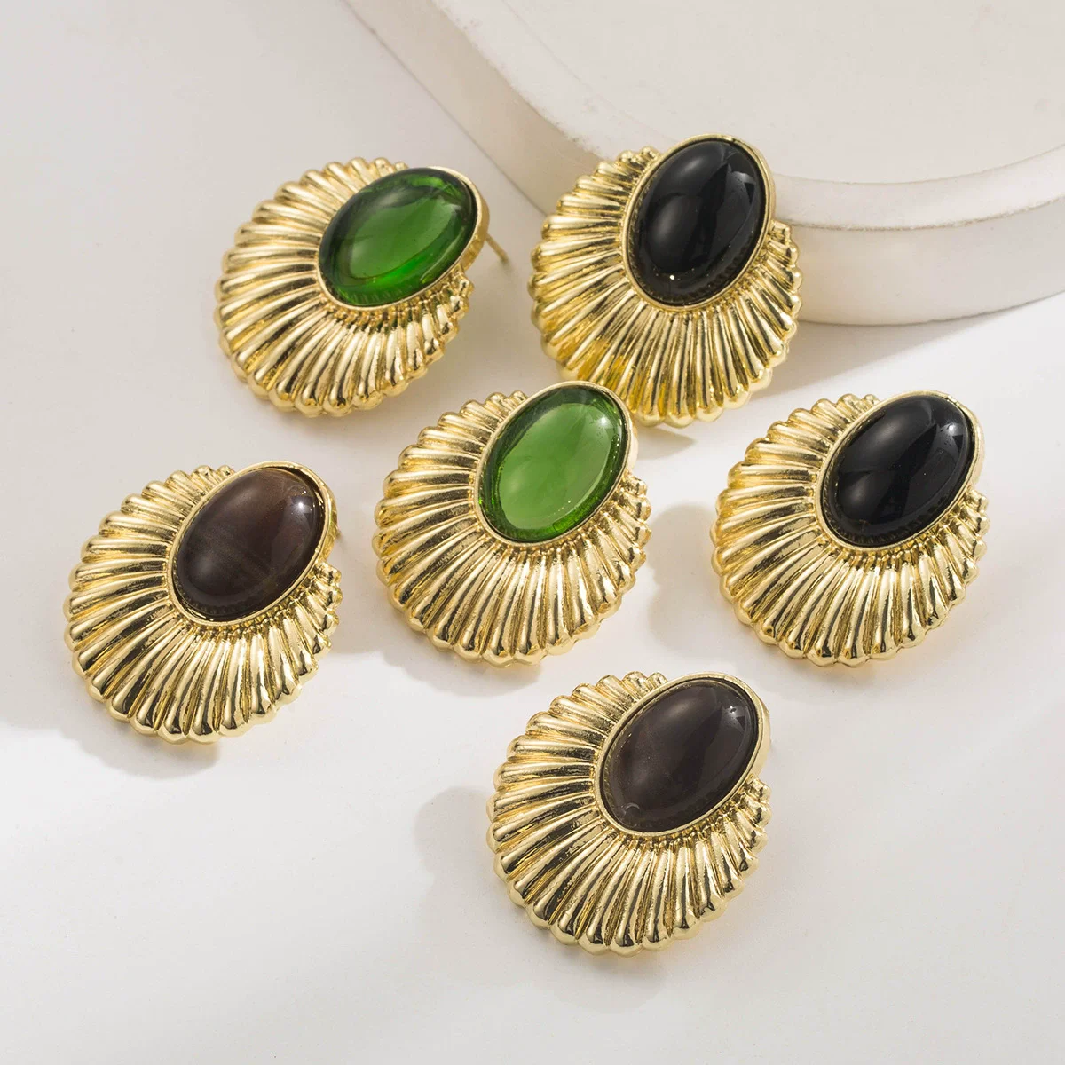 Vintage Gold Stud E… - image