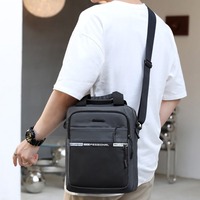 Solid Color Business Shoulder Bag Multi-function Large Capacity Men Crossbody Bag Handbag Oxford Oxford Cloth Briefcase Travel