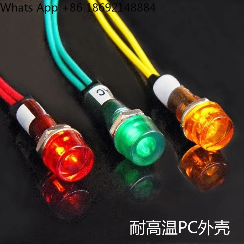 

High temperature resistant ADP10-3C 110V220V380V with wire φ 10mm water heater freezer indicator light signal light