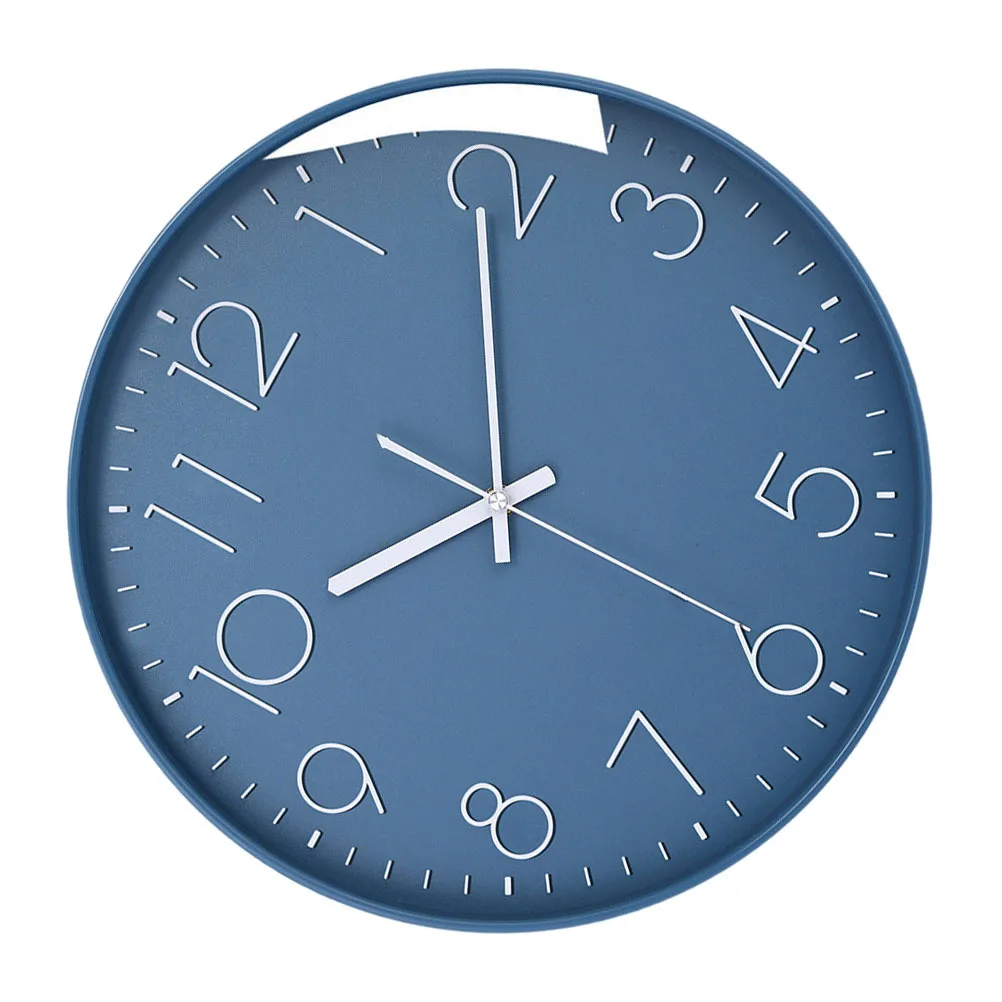 

Silent Wall Clock Large Creative Mute Modern Style Powered Simple Round Home Living Room Decor Quiet Movement Number