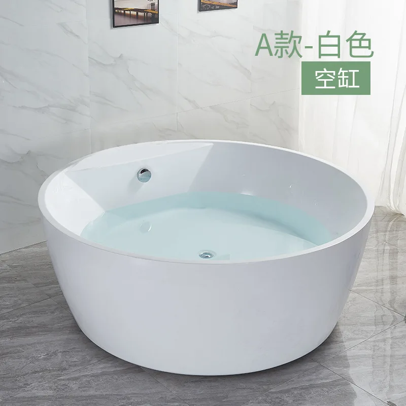 Double couple deluxe jacuzzi integrated seamless round independent bathtub Internet celebrity homestay heated bath