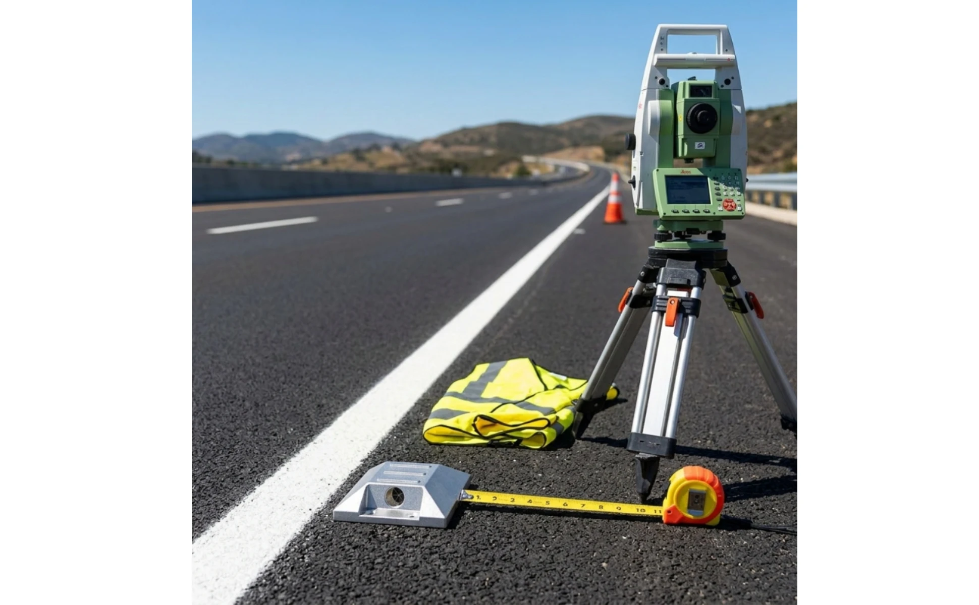 Road Survey Prism Compatible Total Station Prism Surveying Equipment Rugged Safeguarding for Surveyors