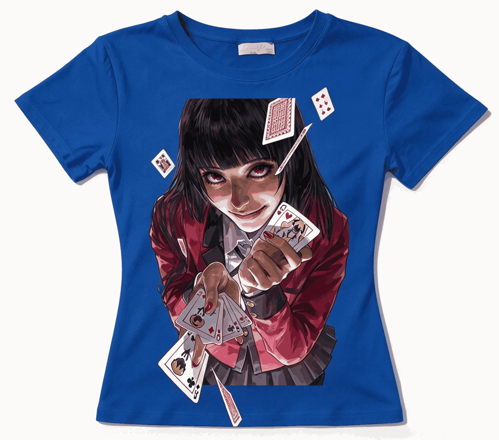 Kakegurui Summer New Cotton Retro Unisex Casual Fashion T-shirt High Street Oversized Unisex Trendy Vintage Loose Breathable tee
