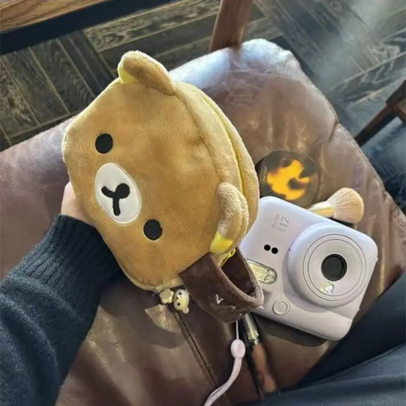 

Rilakkkum милая сумка для хранения разных вещей в японском стиле с мультяшным медведем, косметички большой емкости, портативные сумки для хранения Polaroid, подарки