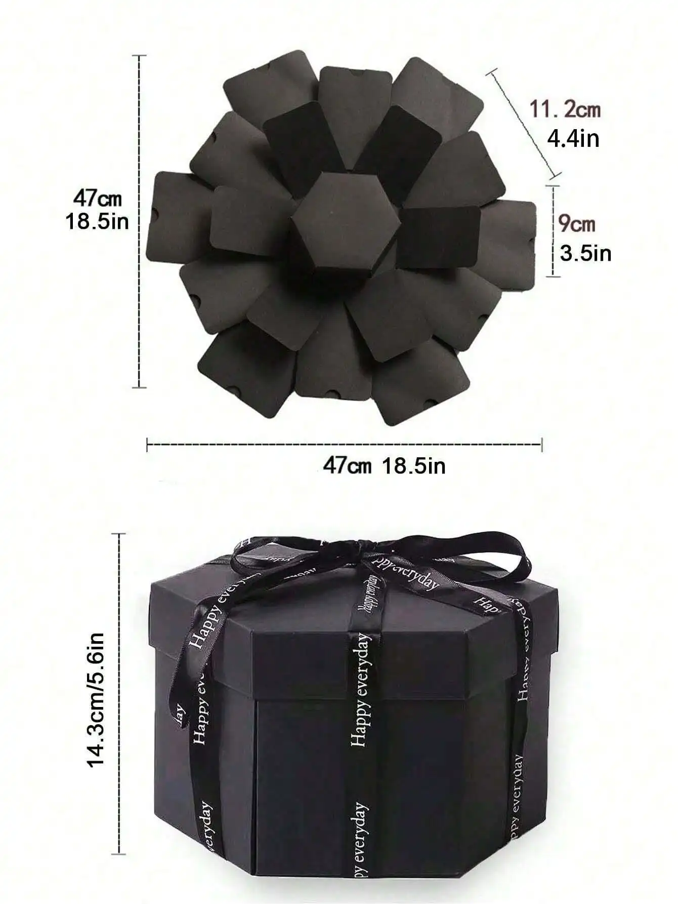1pc New Hexagonal DIY Handmade Photo Album Surprise Confession Gift Box, Perfect Birthday and Valentine's Day Gift