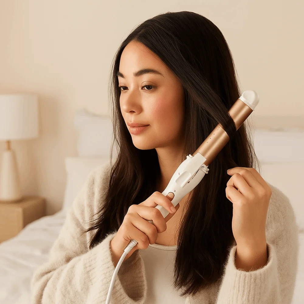 

Professional Ceramic Hair Curler Quick Heating Temperature Control Electric Curls Wand Portable Automatic Hair Curler Salon