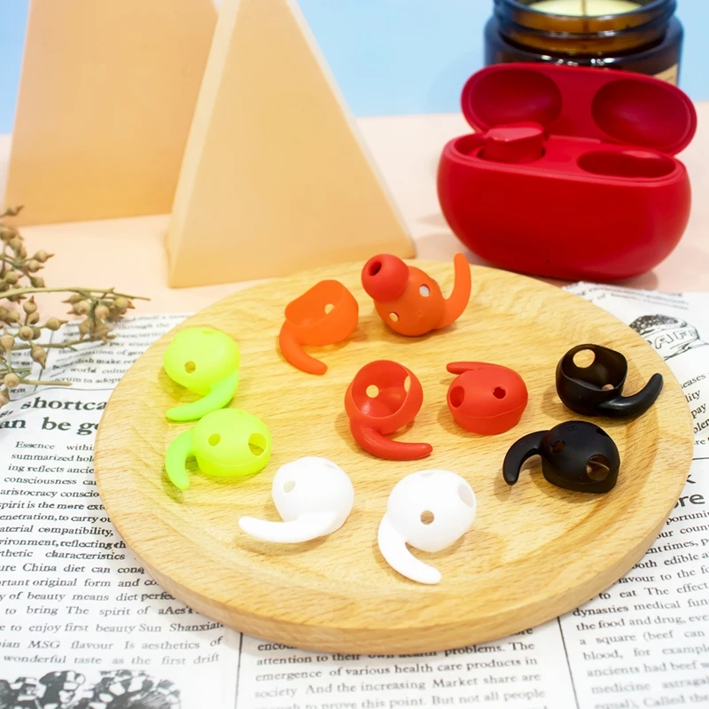 Чехол для наушников, из кремния, мягкие, Нескользящие, 5 пар