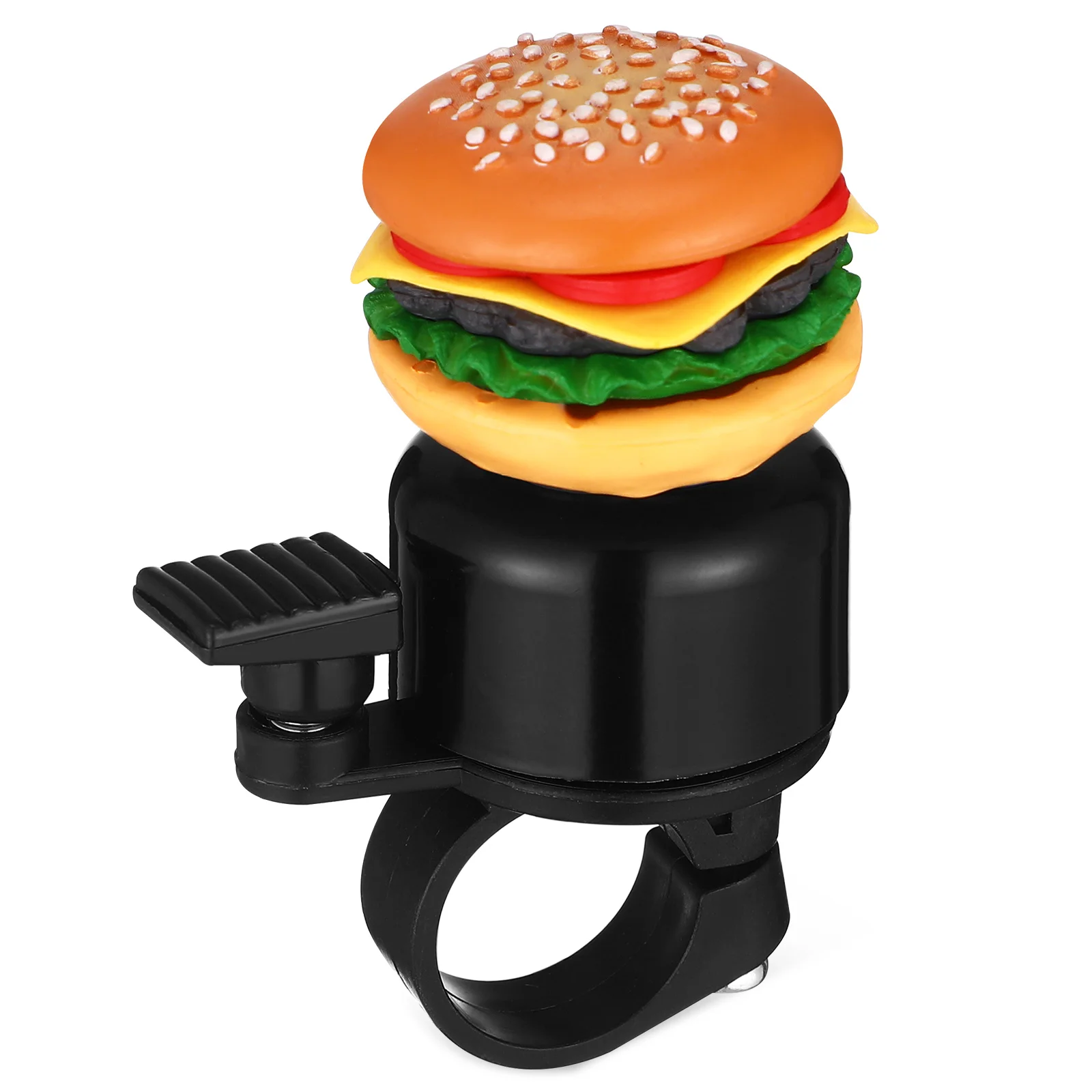 

Bicycle Bell Iron Cartoon Hamburger Design Clear Sound Easy Installation Versatile Use Bike Accessories For Kids Adults