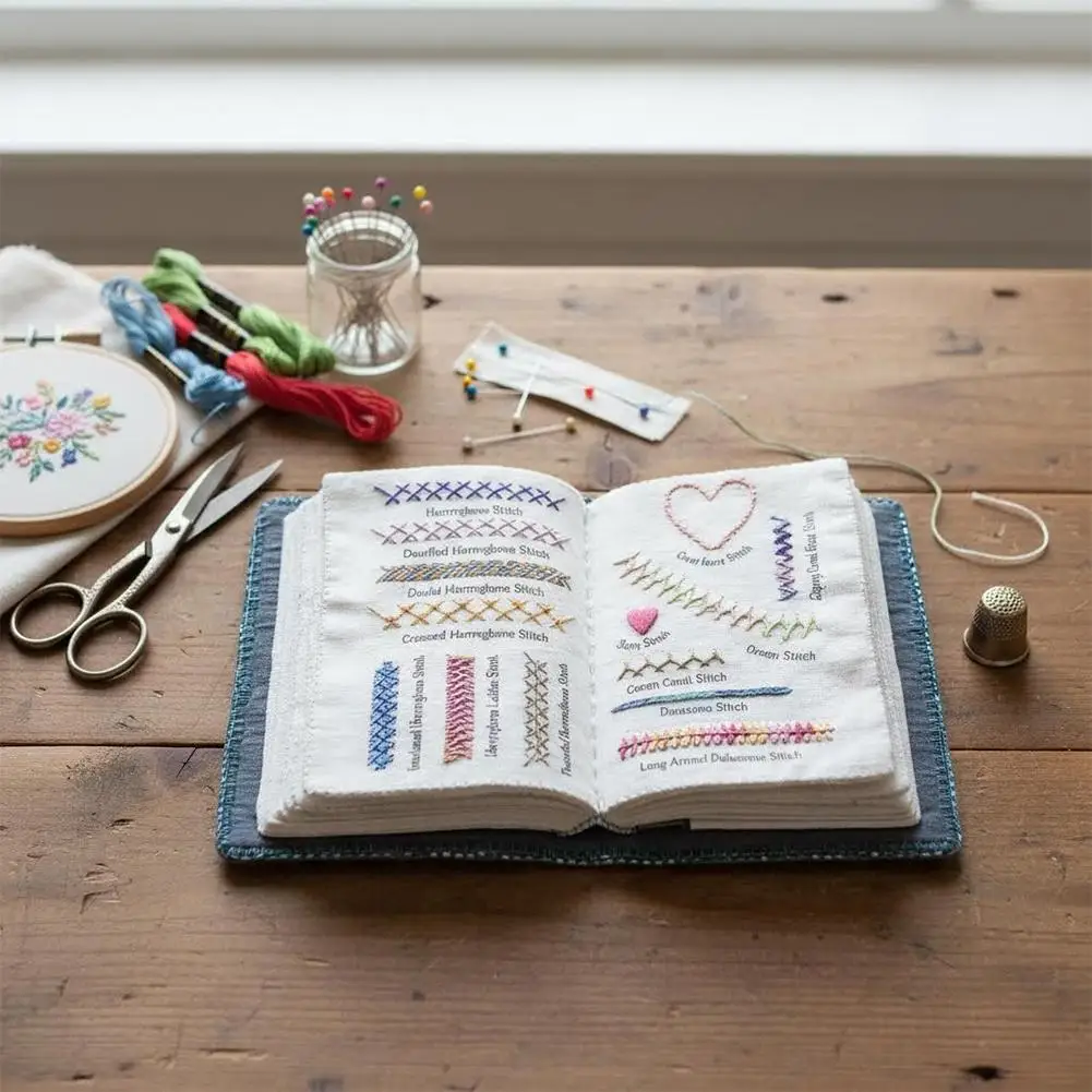 

Creative Sewing Kit 1set With Sewing Book Compact Portable Case For Beginners Professionals Travel Sewing Accessories