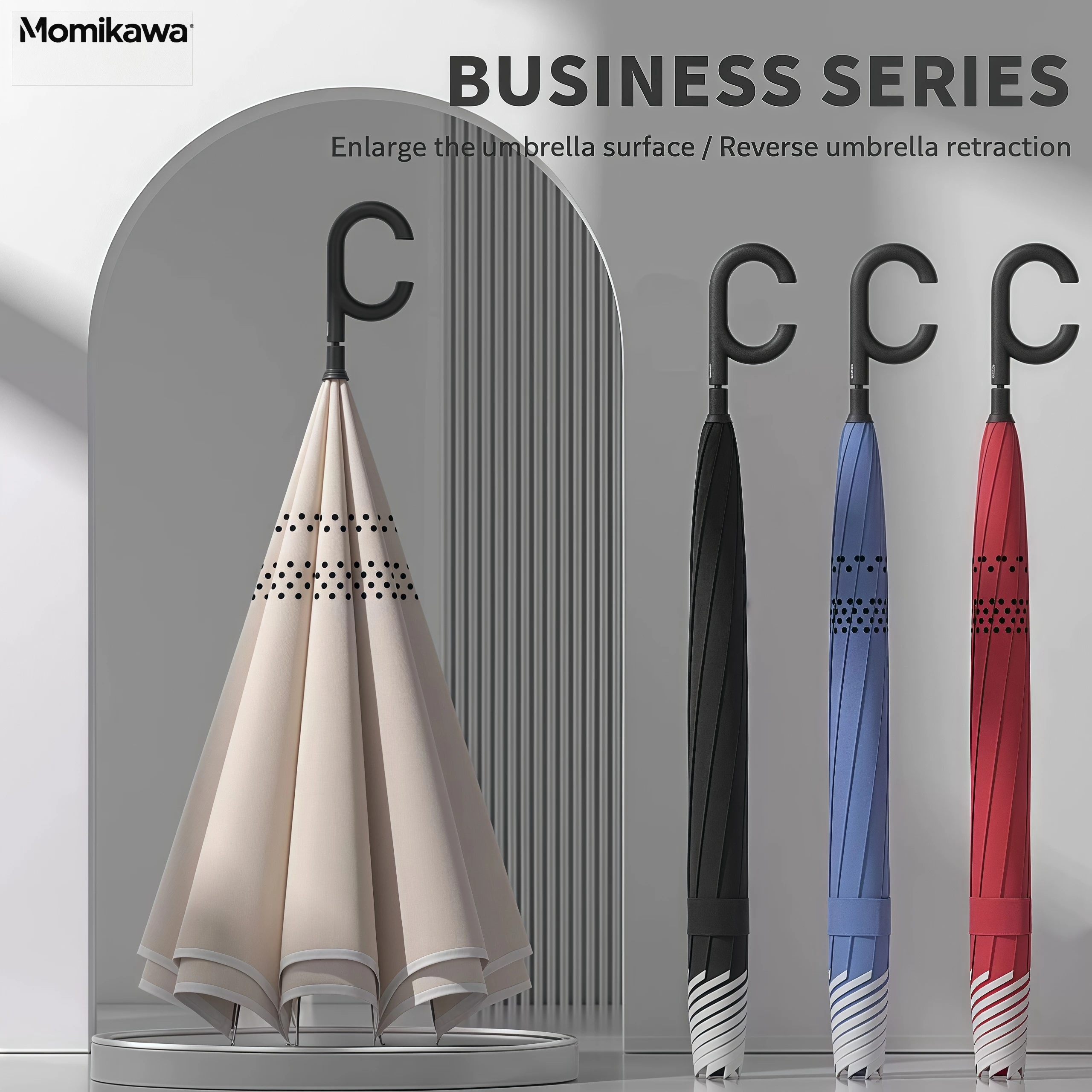 

Автоматический зонт с длинной ручкой, увеличенный, двухслойный, усиленный, ветрозащитный, для автомобиля, подарок на день рождения/Рождество