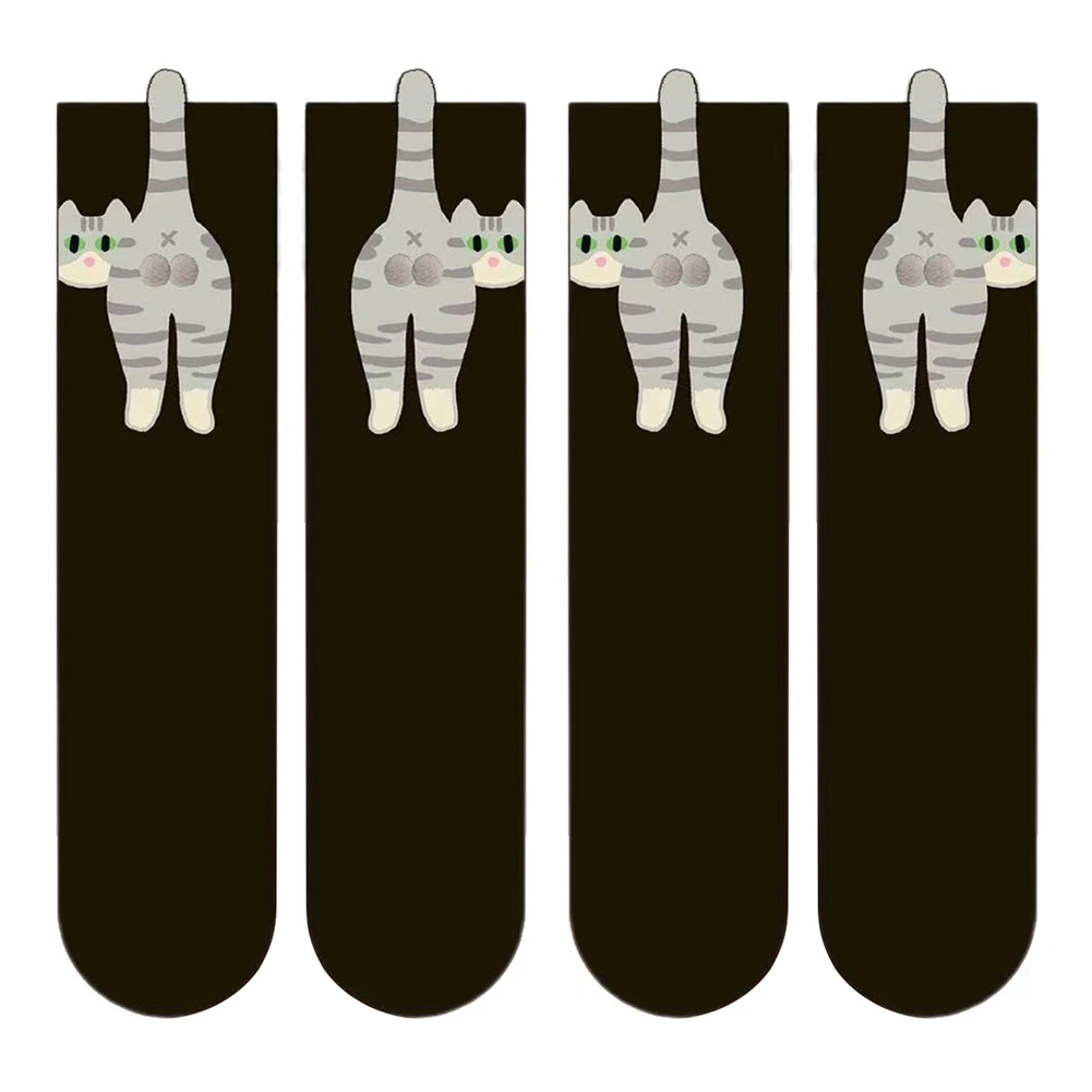 

Cute Cat Socks with Balls Breathable Cat Balls Socks Comfortable Novelty Animal Crew Cotton Socks for Cats Lovers