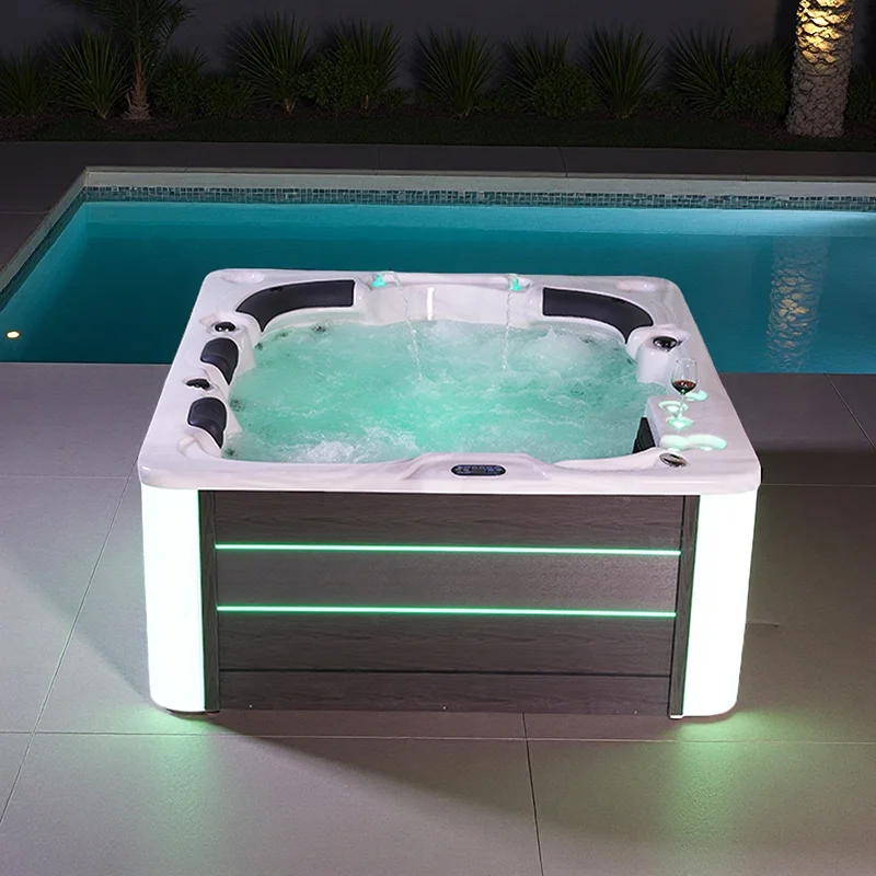 Whirlpool Outdoor 2. High Quality OutdoorSpa Pool New Healthy Spa Bathtubs With Light&Water Massage Jets Whirlpools & Bathtubs