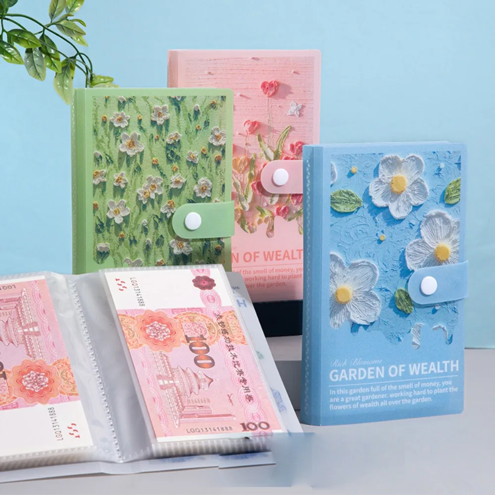New High Quality Save Money 100 Envelopes Money Saving Challenge Waterproof Oil Painting Mini Binder Savings Challenge Reusable