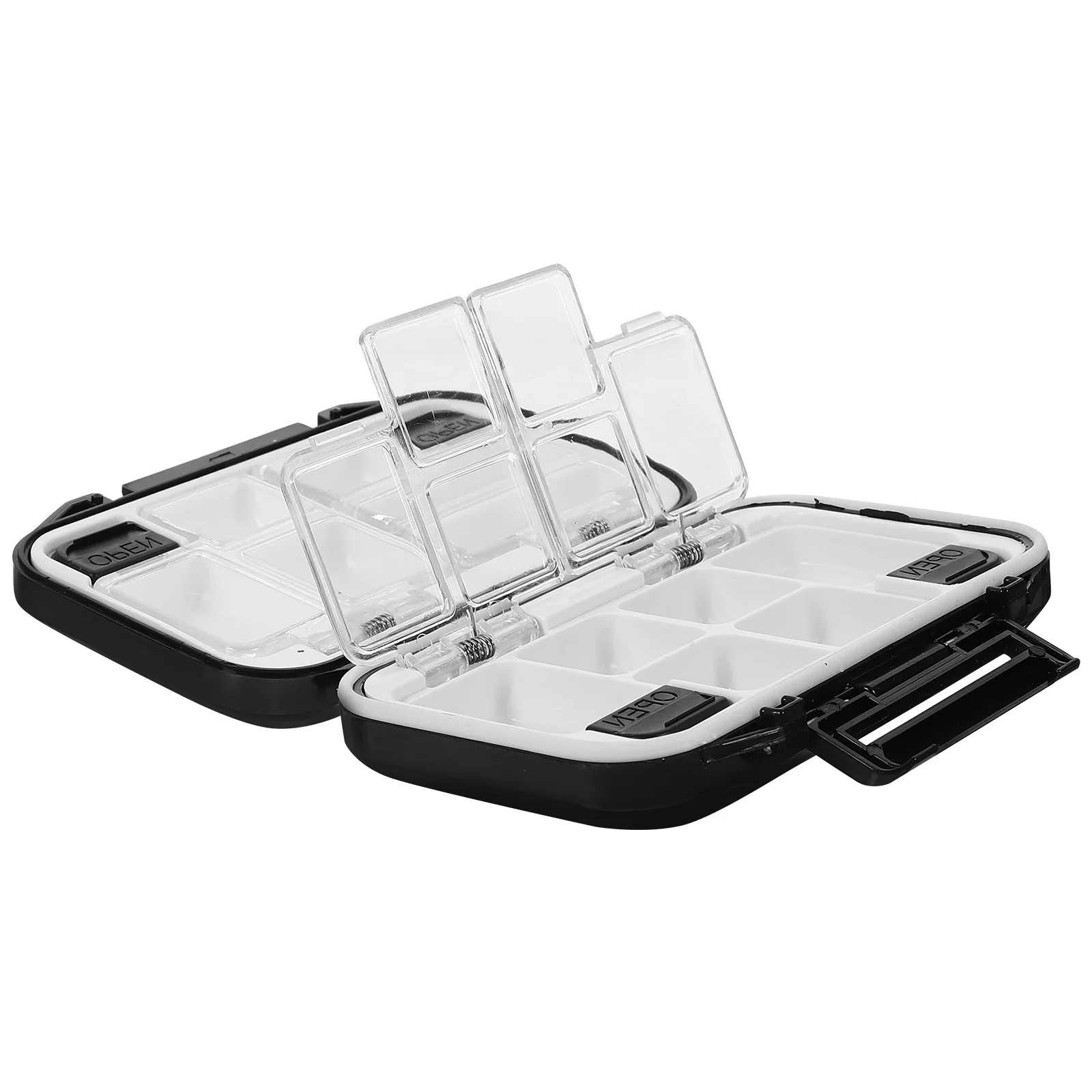 إغراء مقاوم للماء صندوق ملحقات الصيد Abs حافظة سيليكون ختم غطاء الكمبيوتر الشفاف لأدوات السنانير حجم أسود #5