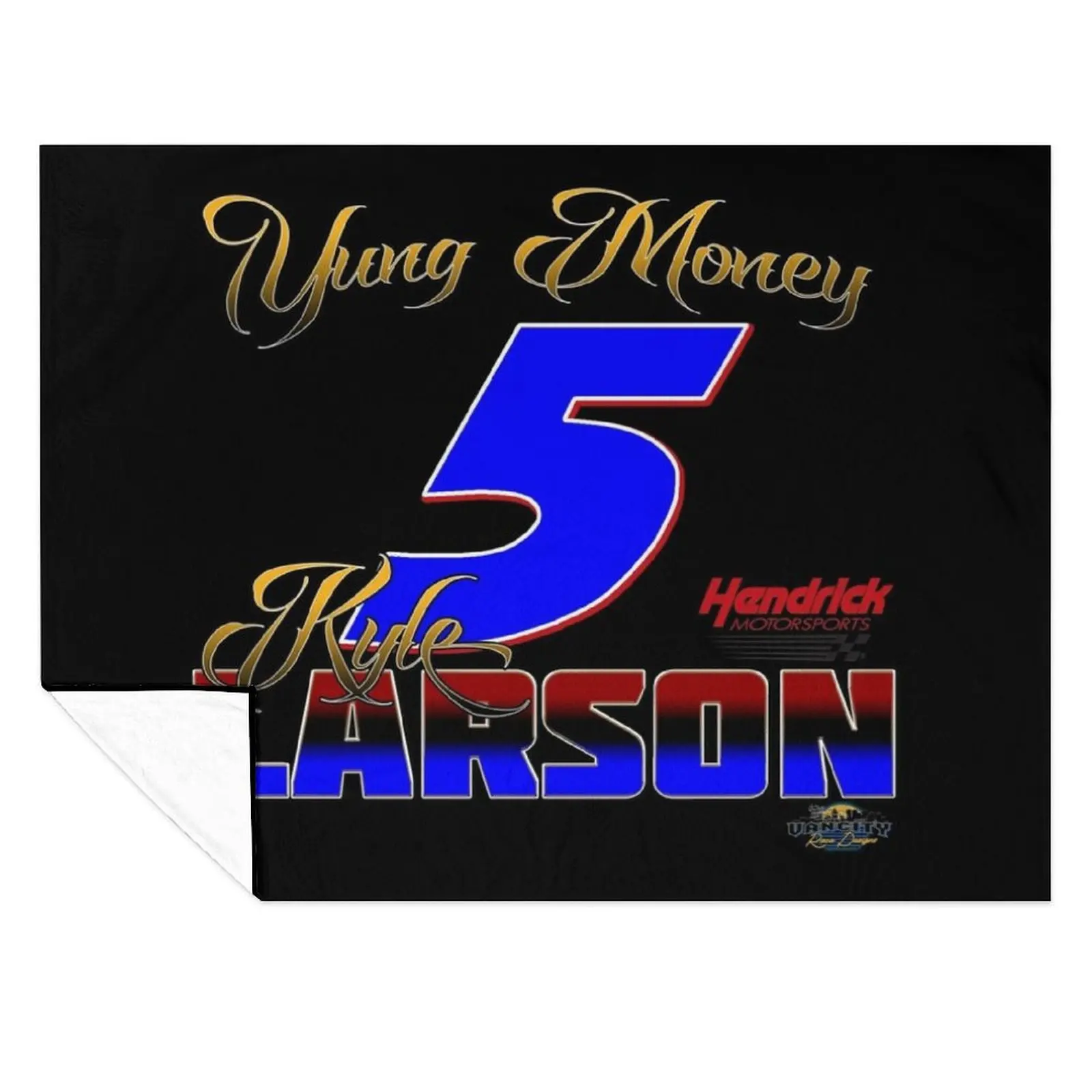 

Kyle Larson Yung Money Gold Edition Throw Blanket for winter Flannel Fabric blankets and throws Soft Big Blankets